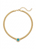 24k Evil Eye Plated Necklace