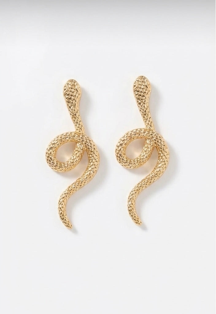Snake 14k plated earrings