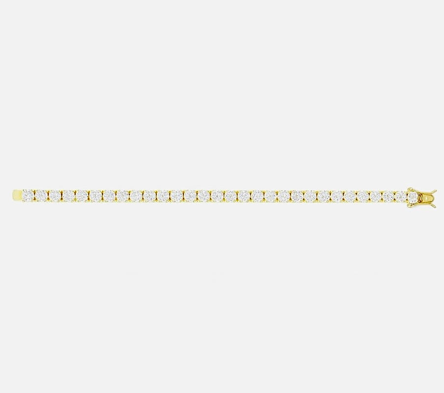 21k Iced Out Tennis Bracelet
