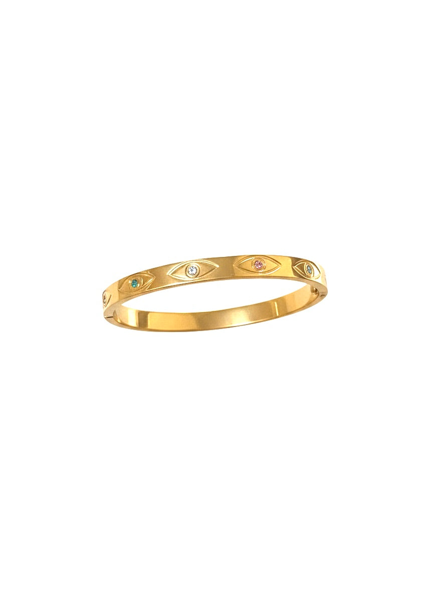Dainty Evil Eye 21k Plated