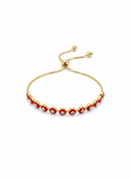 Evil Eye Red 18k plated Adjustable strap